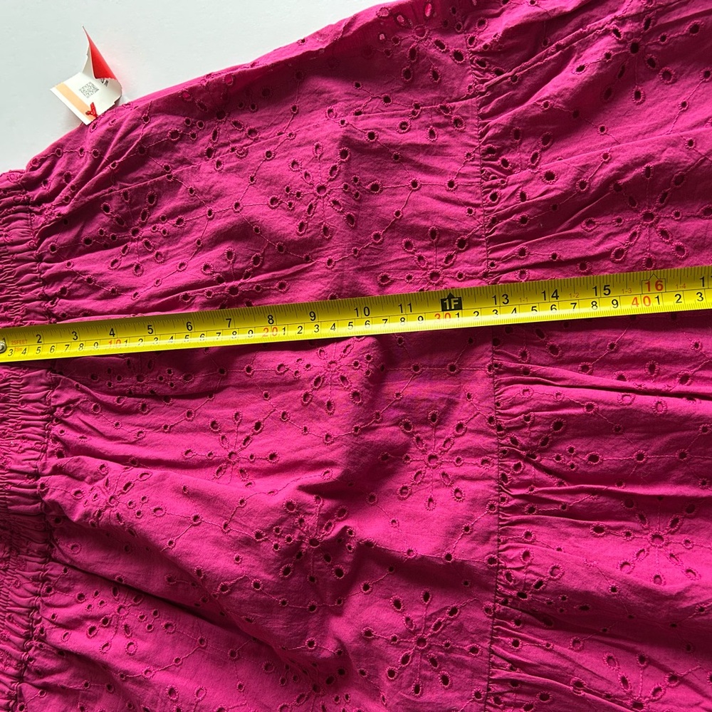 LOFT Fuchsia Eyelet Ruffle Mini Skirt - Picture 5 of 5